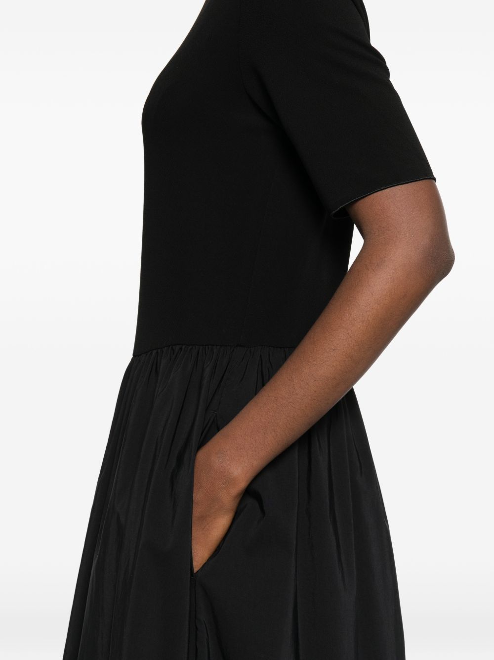 Emporio Armani A-line skirt short sleeves round neck Midi dress