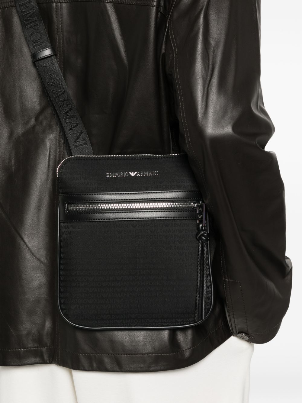 Emporio Armani nylon messenger bag