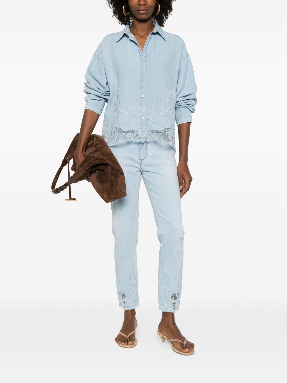 Ermanno Scervino Shirts LIGHT BLUE