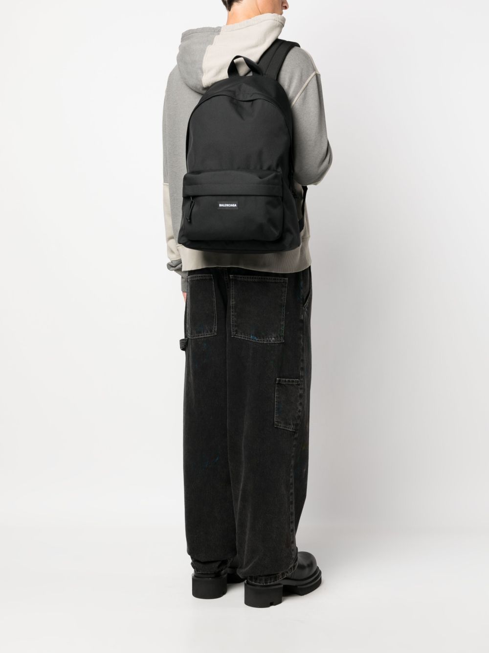 Balenciaga Explorer Backpack In Black Recycled Nylon