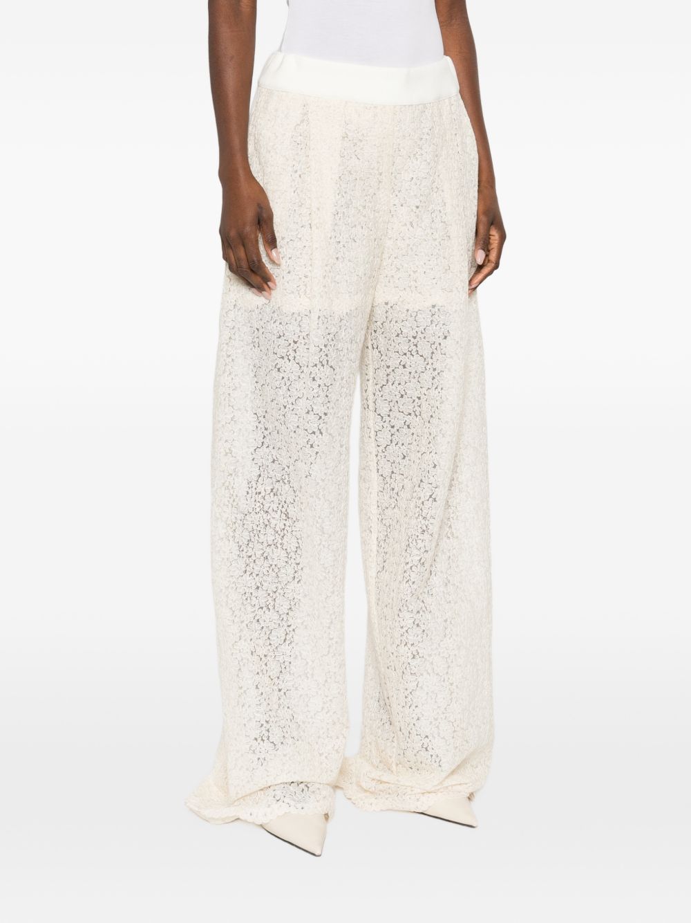 Ermanno Scervino Embroidered wide-leg trousers