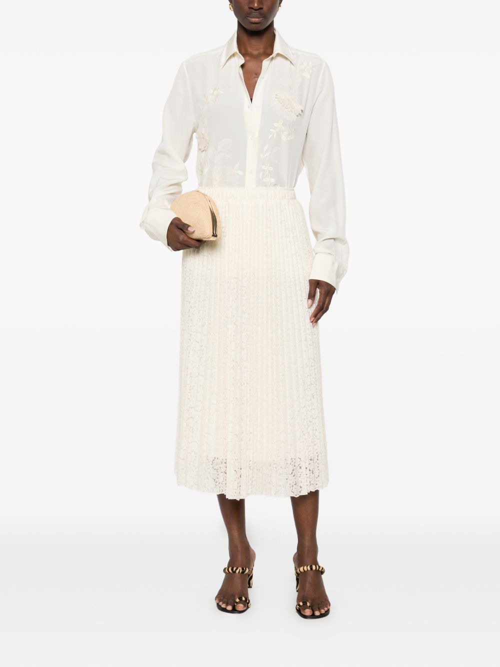 Ermanno Scervino Embroidered silk shirt