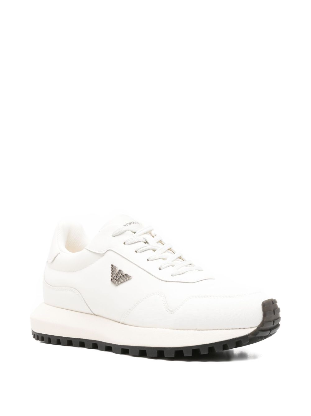 Emporio Armani ASV Regenerated Saffiano Leather Sneakers