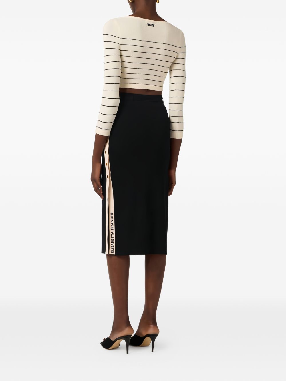 Elisabetta Franchi Knitted midi skirt