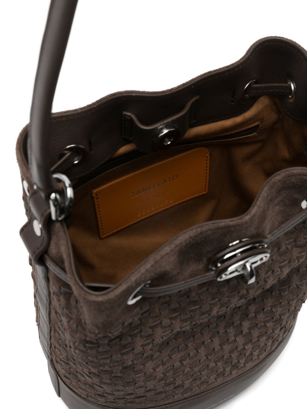 Zanellato Monda'® Small Bag In Musiva Suede Brown Nougat