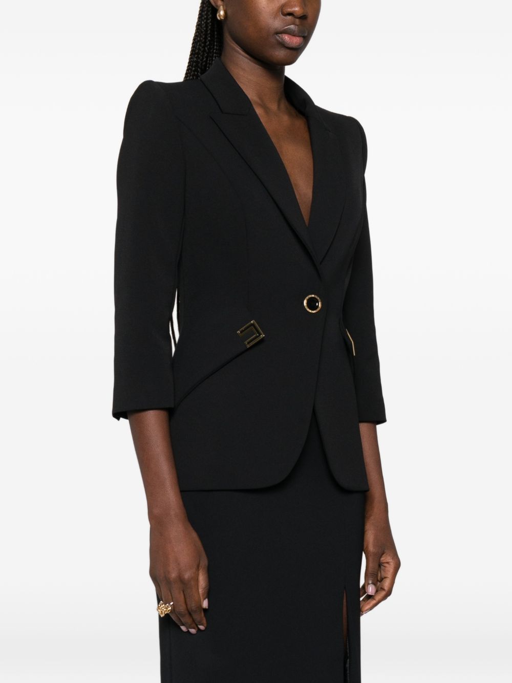 Elisabetta Franchi V-neck Single-breasted blazer jacket