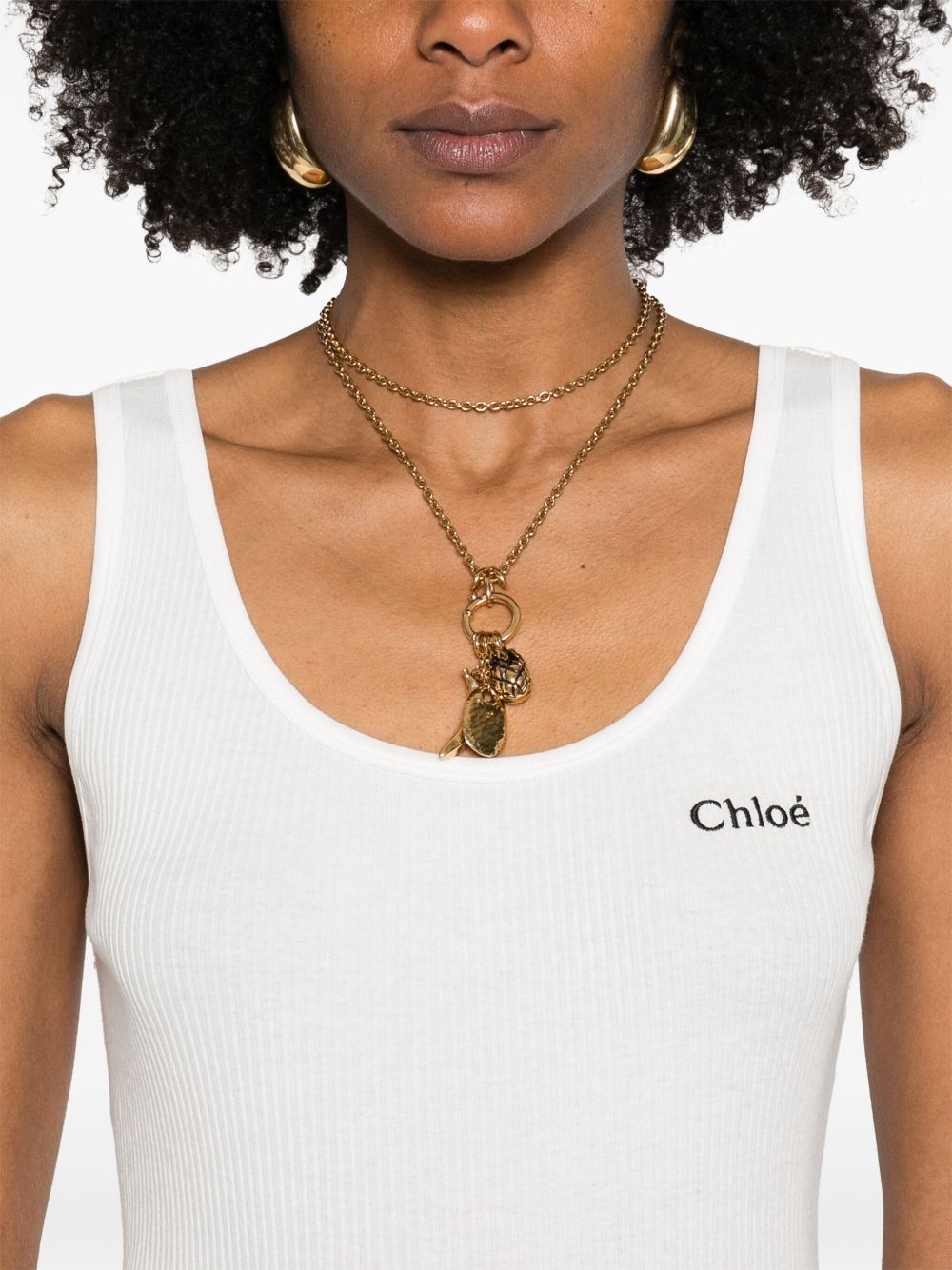 Chloé ChloÃ© Logo cotton top