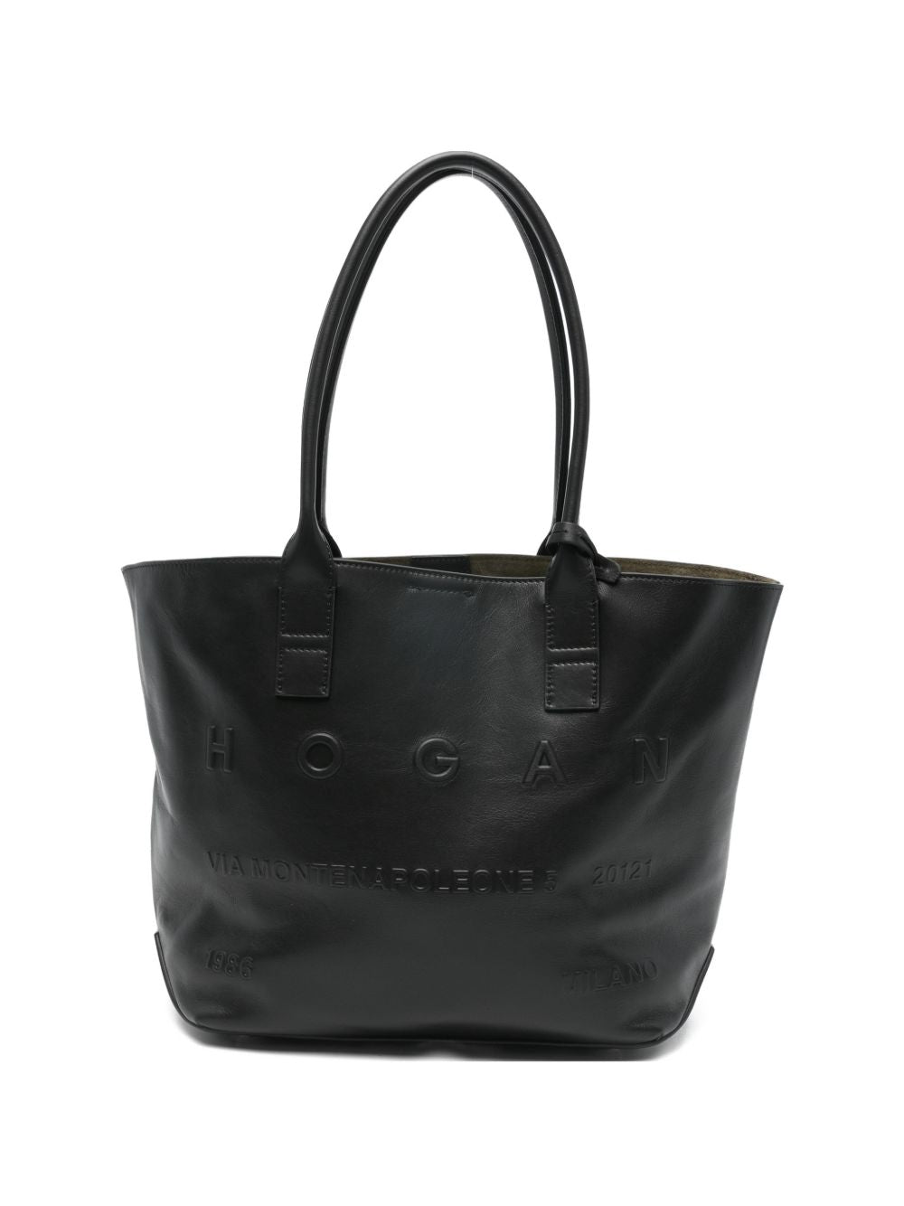 Hogan Address Small Black Shopping Bag