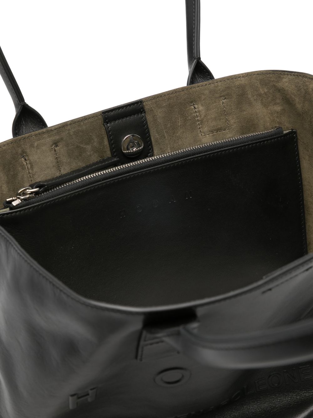Hogan Address Small Black Shopping Bag