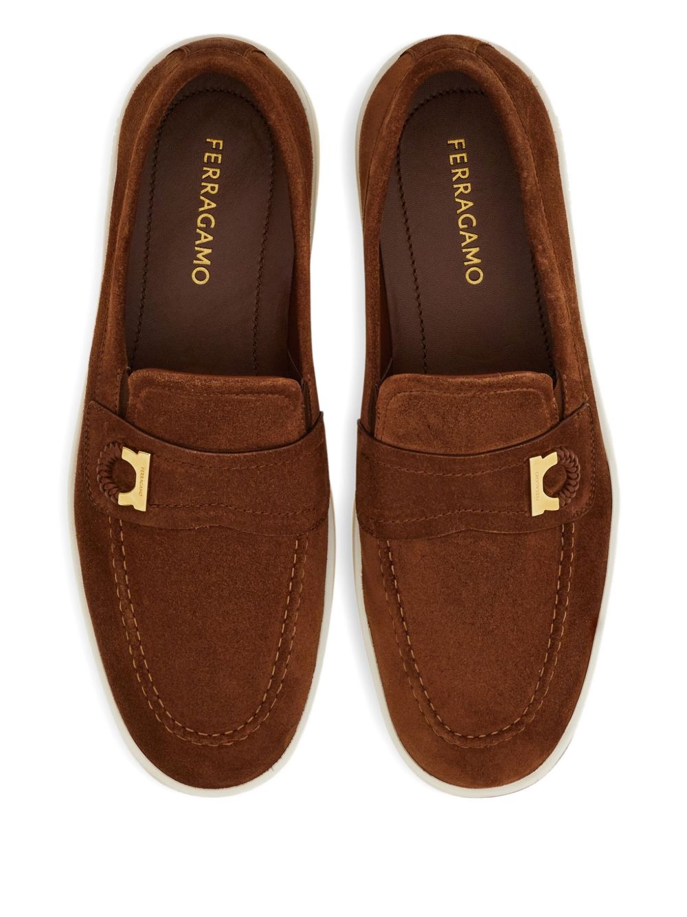 Ferragamo Boat shoe loafer with Gancini ornament