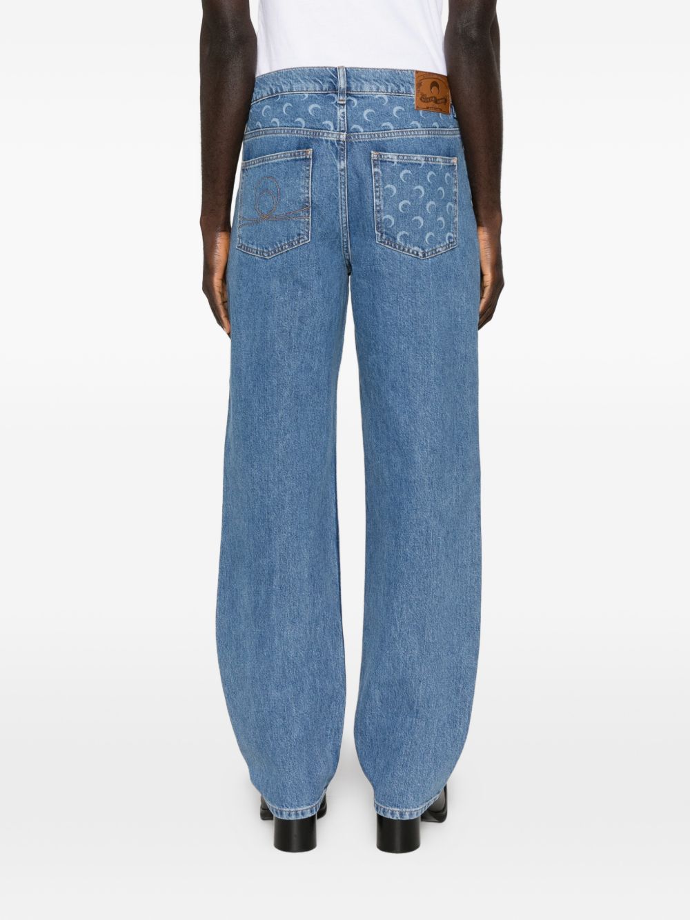 Marine Serre Straight leg denim jeans