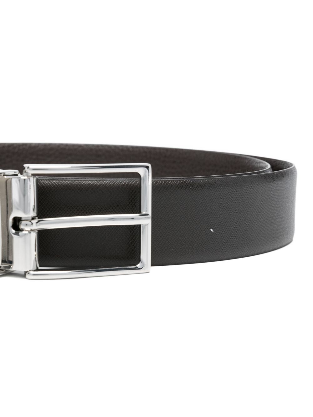 Emporio Armani Exclusive Reversible Saffiano Leather Belt