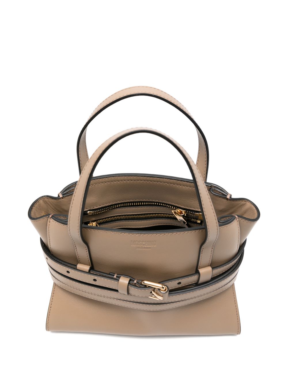 Moschino Tie Me small leather handbag