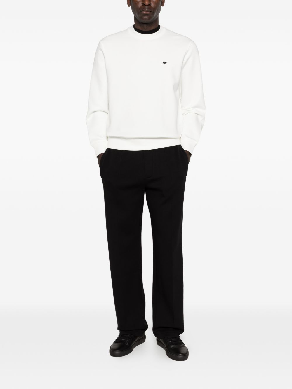 Emporio Armani Logo cotton hoodie