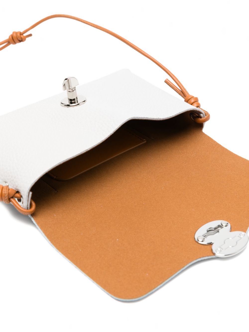 Zanellato Lettera® Small Bag In Hammered Grey Carrara Leather