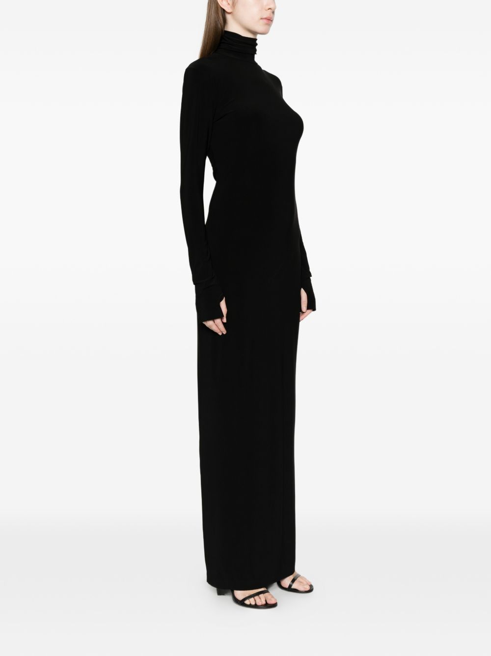 Norma Kamali Turtle-neck long dress