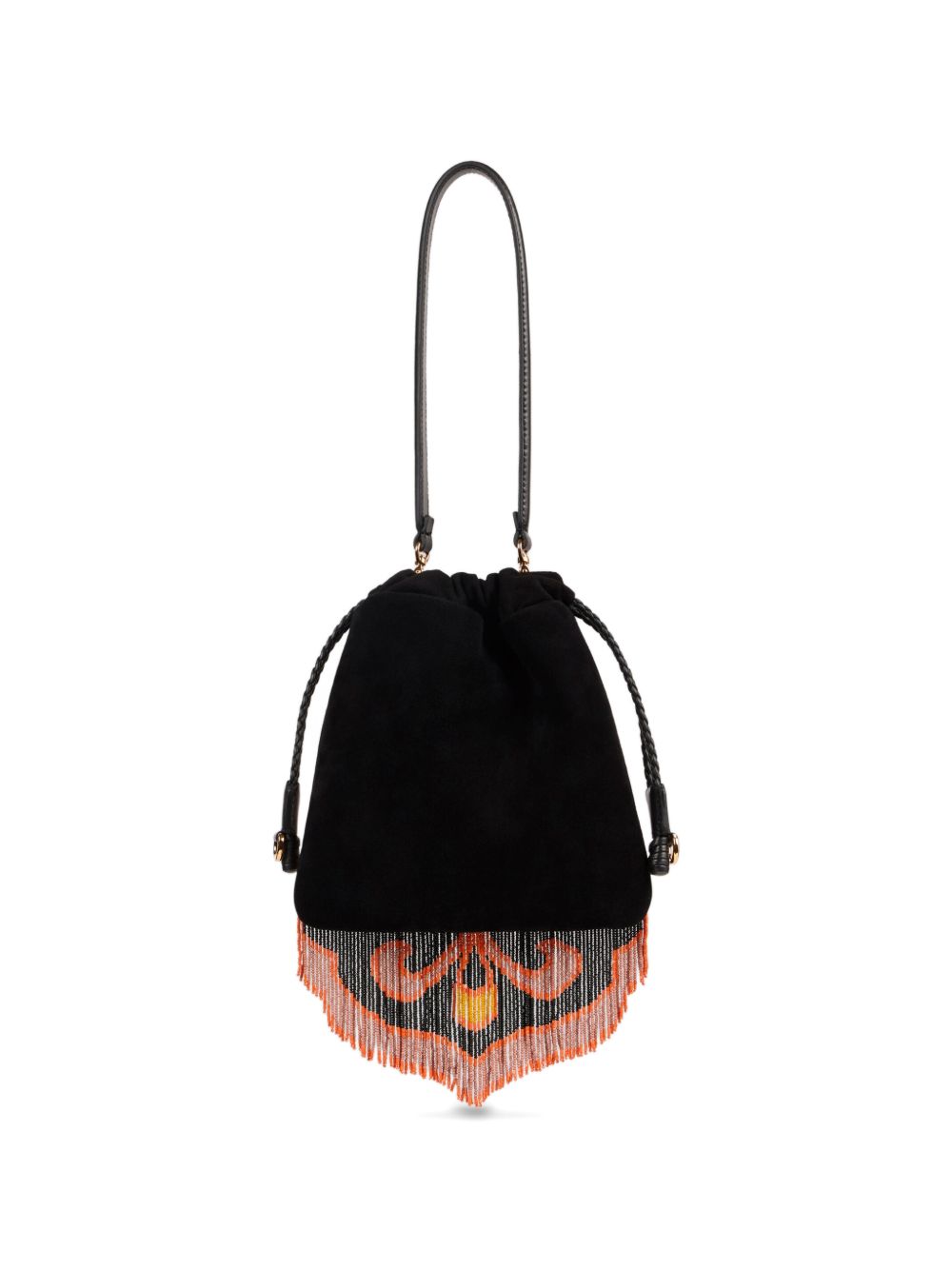 Etro Suede Kalispera Bag With Beads And Fringes
