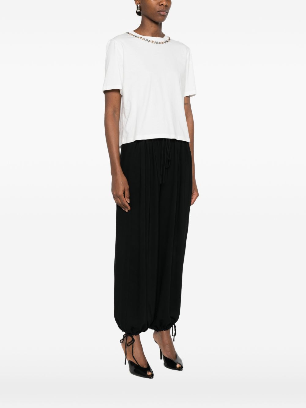 Ermanno Firenze Embroidered cotton t-shirt