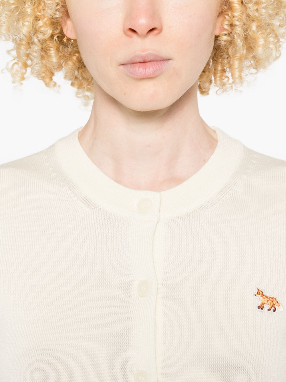 Maison Kitsuné Maison KitsunÃ© Baby Fox wool cardigan