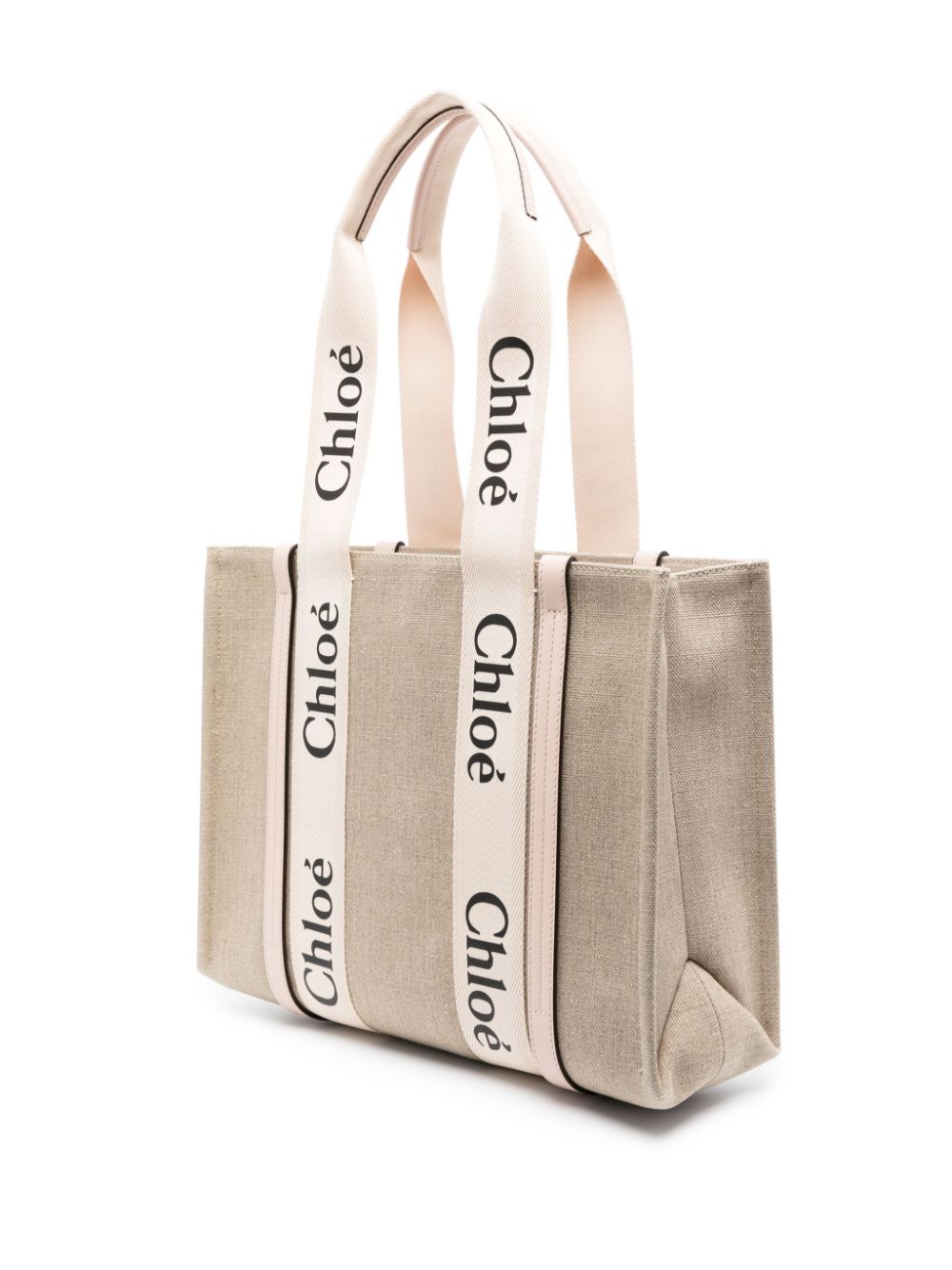 Chloé Chloe Woody Small Linen Tote