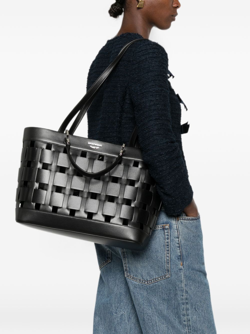 Emporio Armani Woven Tote Bag
