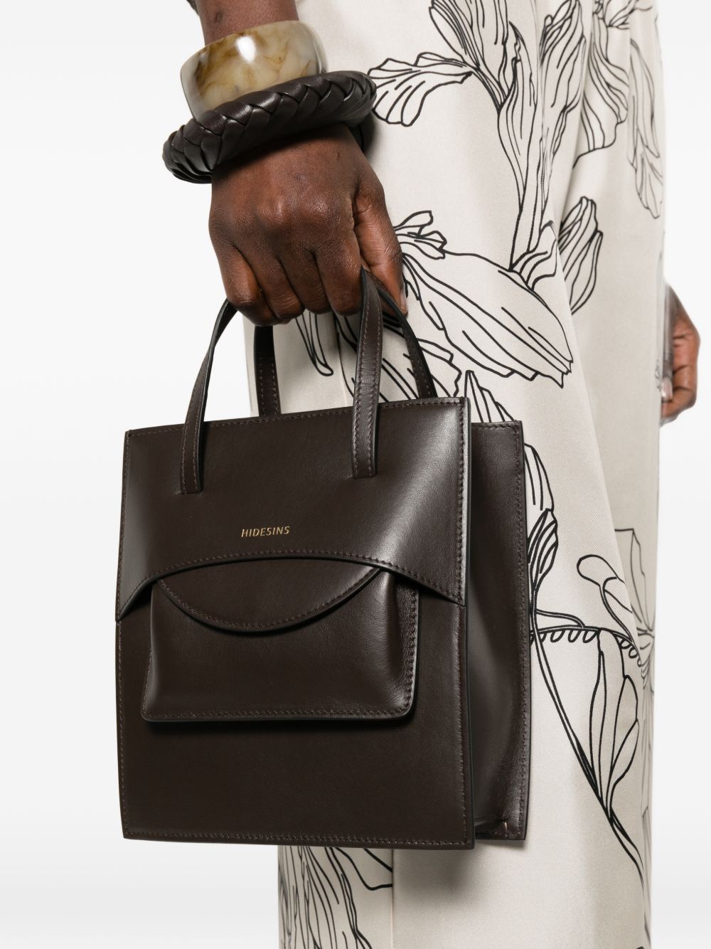 Hidesins Croc-Effect Top Handle Bag
