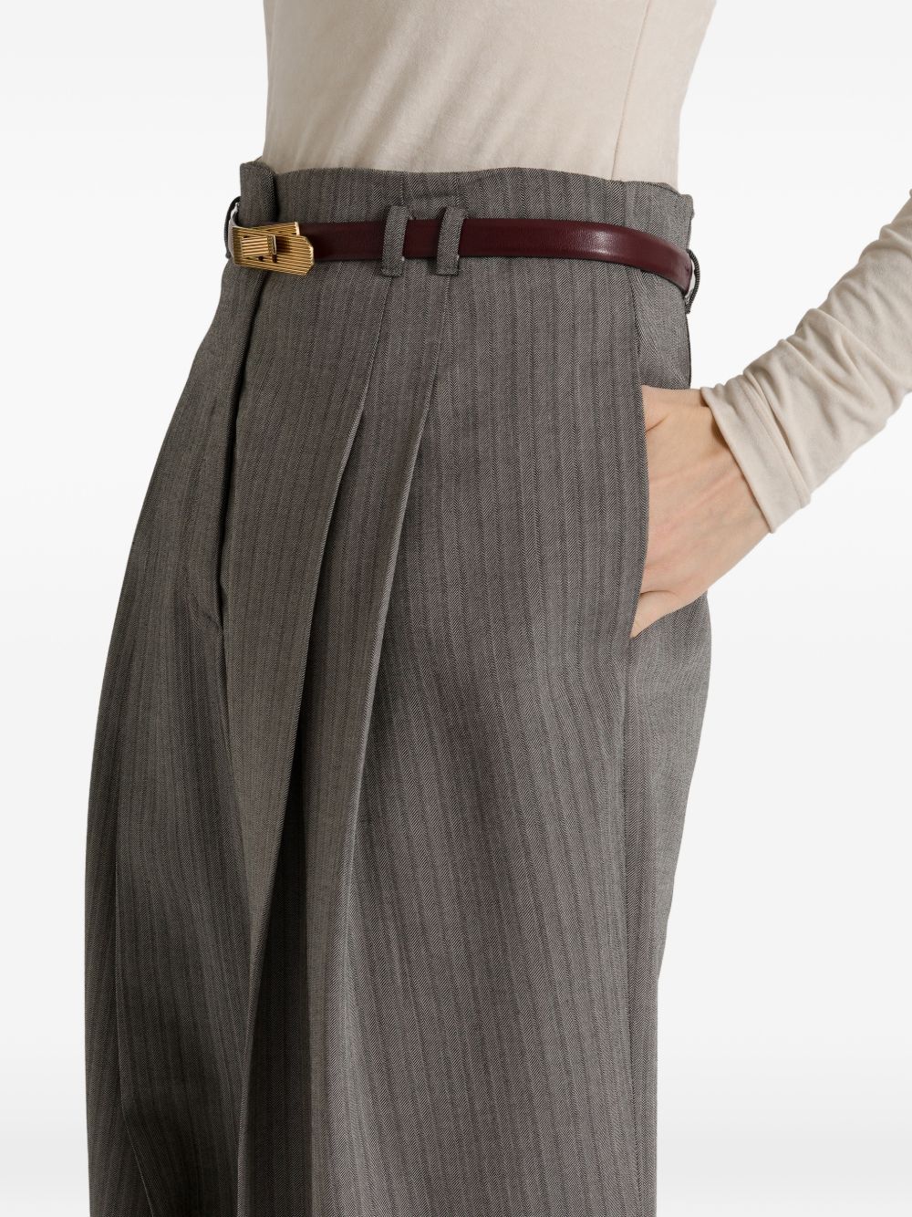 032C Alberta Ferretti Trousers GREY