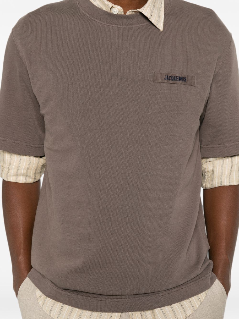 JACQUEMUS T-shirts and Polos BROWN