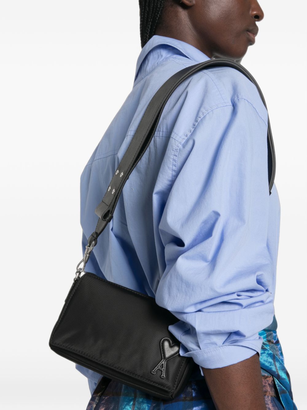 Ami Paris Nylon Shoulder Bag