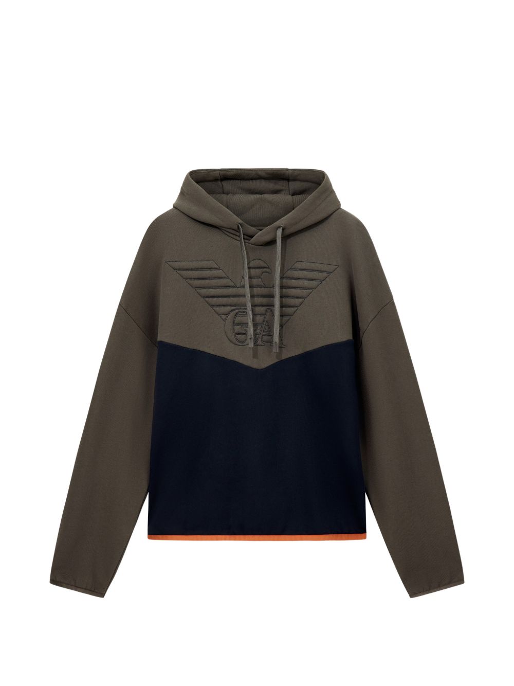 Emporio Armani Cotton Colorblock Hoodie