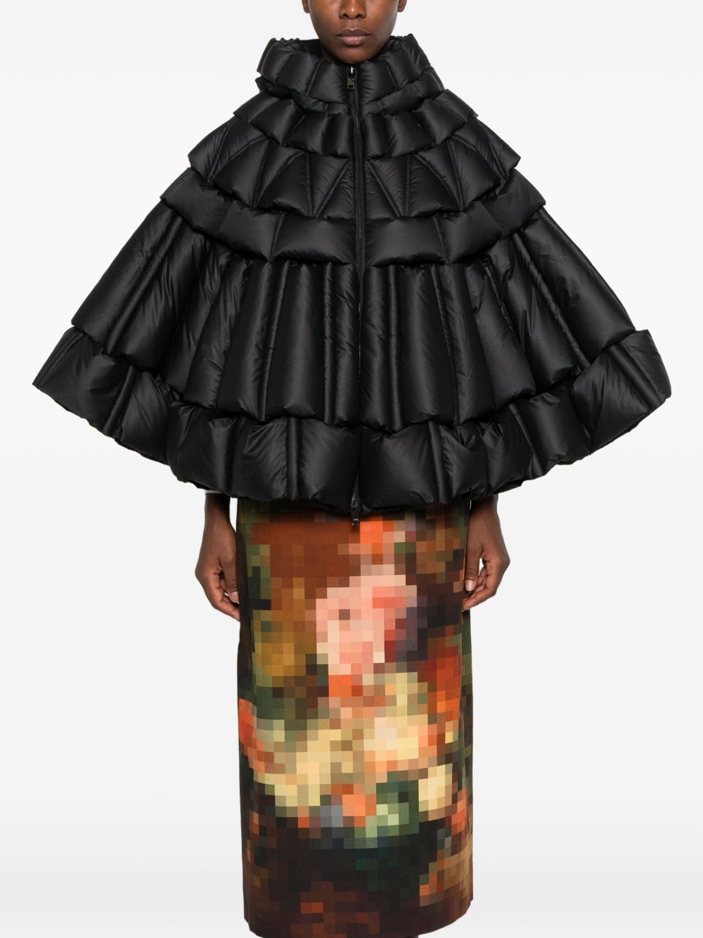 RAXXY Nylon puffer cape