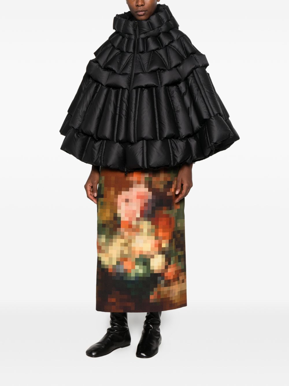 RAXXY Nylon puffer cape