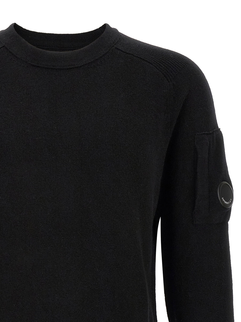 C.p. Company Lambswool Grs Sweater With Lens Detail