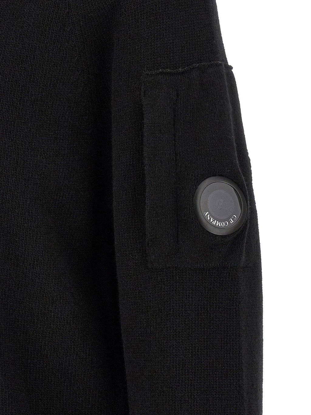 C.p. Company Lambswool Grs Sweater With Lens Detail