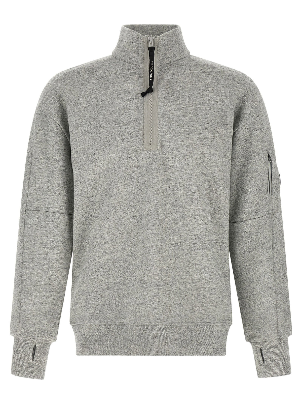 C.p. Company Diagonal Raised Fleece  Sweatshirt And Lens Detail