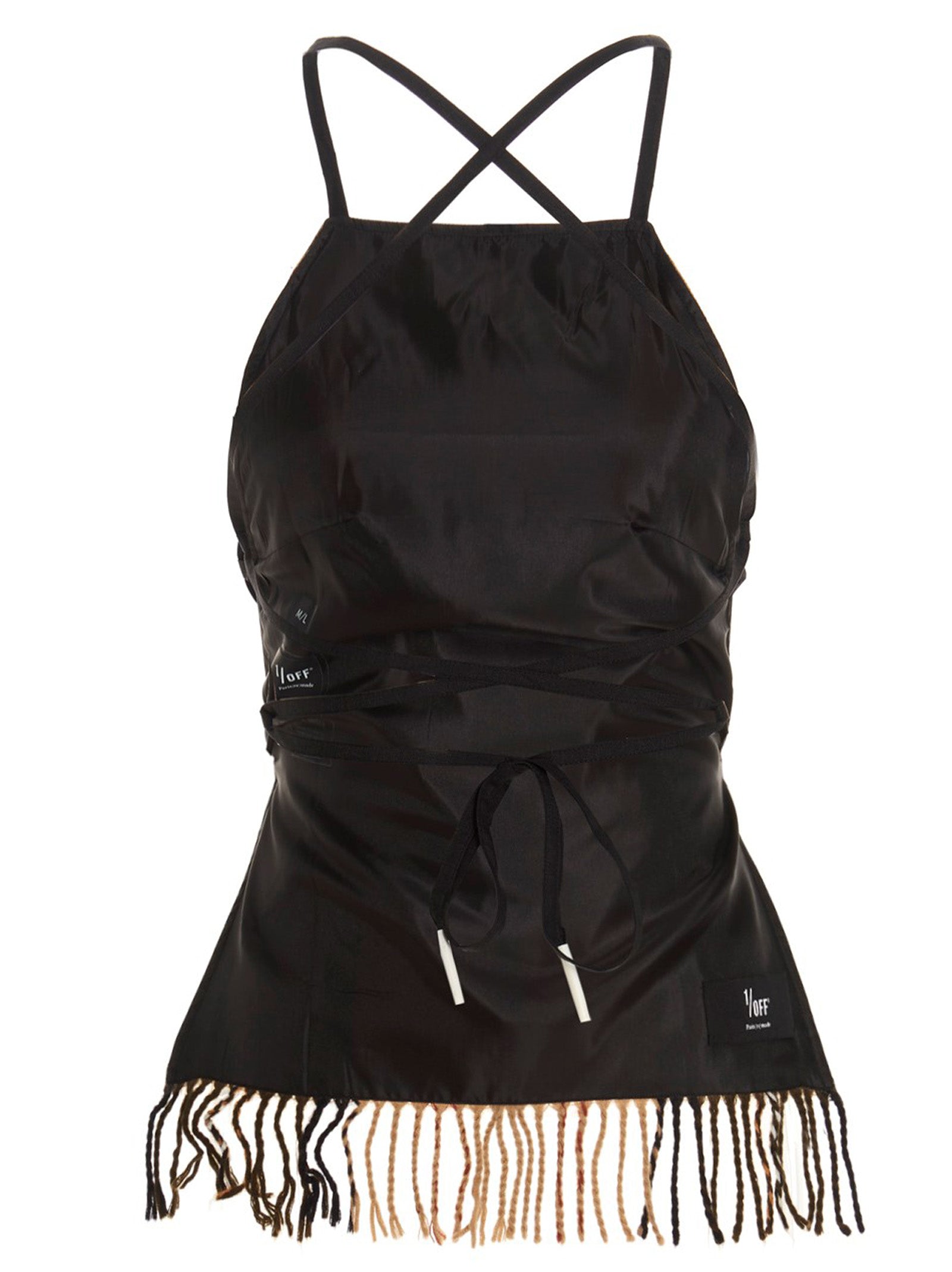 1/Off Checked Scarf Top