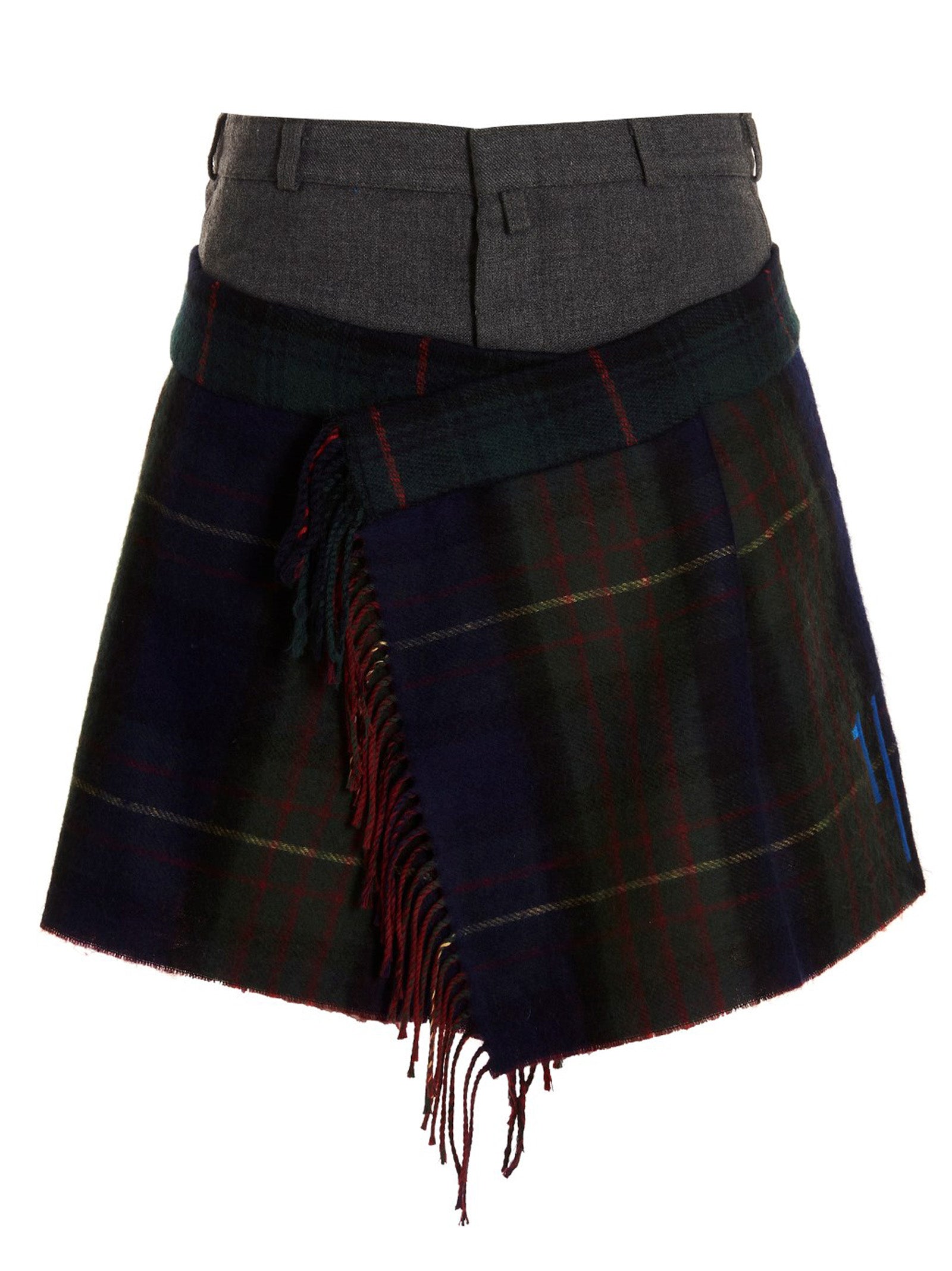 1/off Check Scarf Reworked Skirt