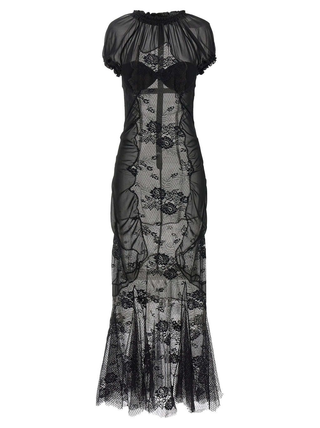 The Attico Lace Tulle Dress