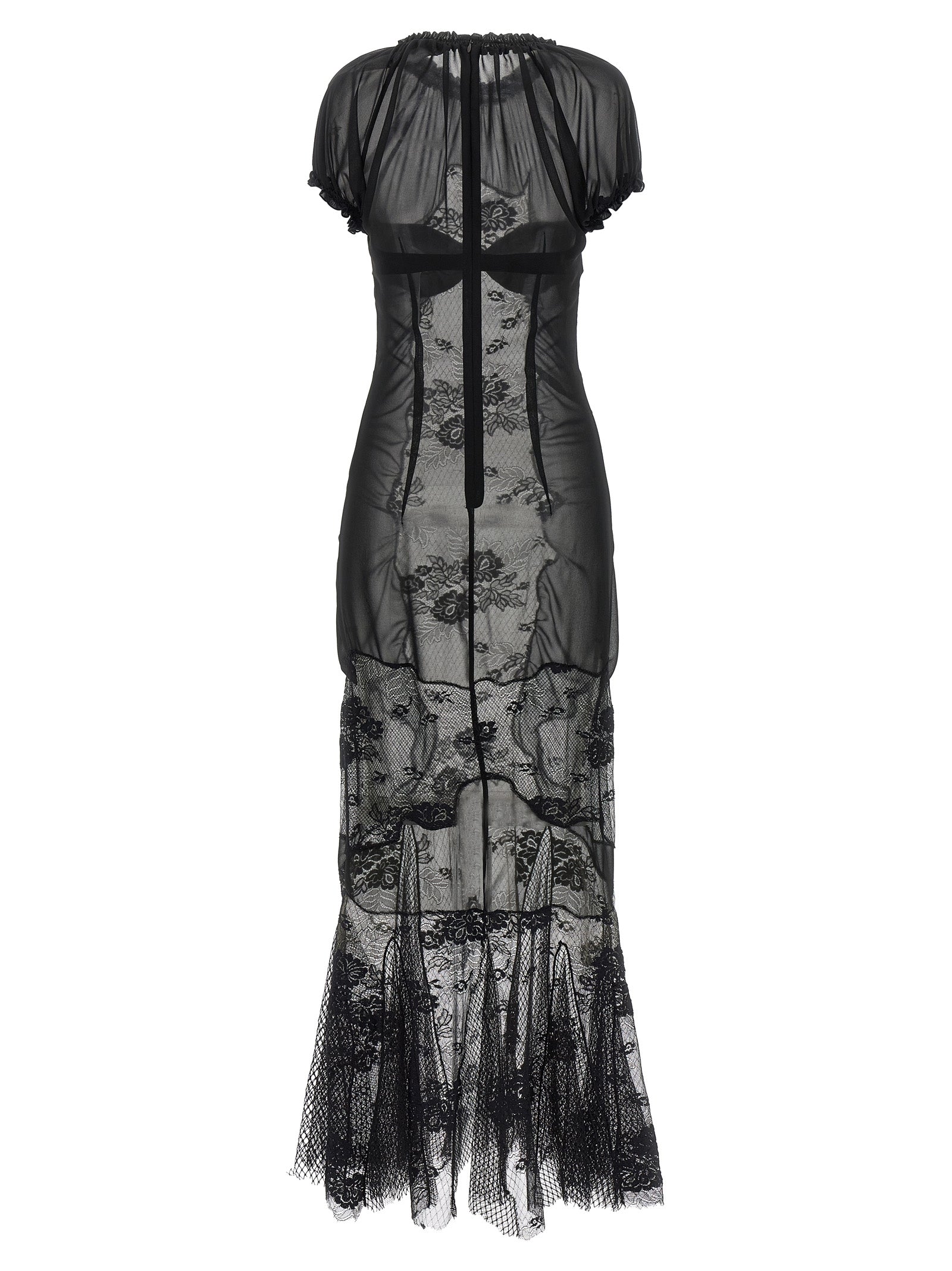 The Attico Lace Tulle Dress