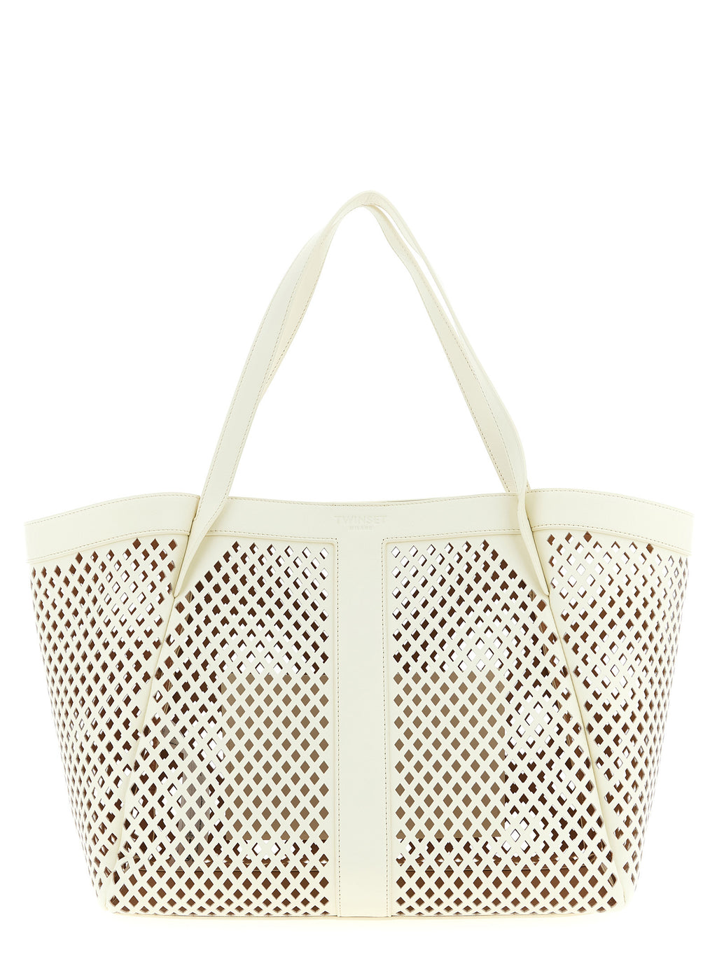 Twin Set Openwork Leather Shopping Bag