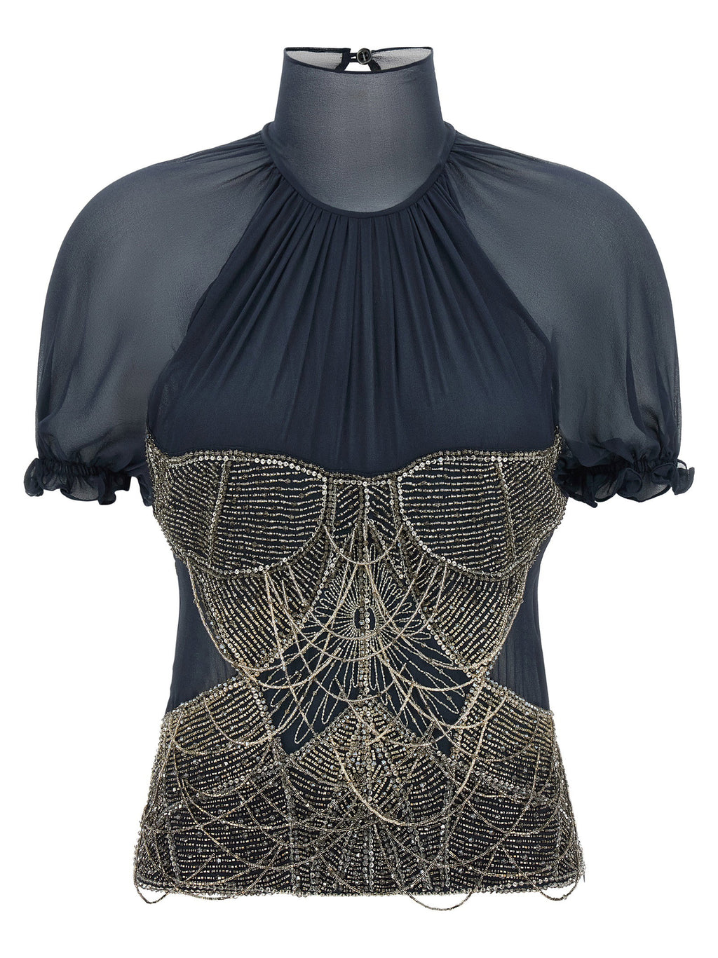 The Attico Jewel Embroidery Top