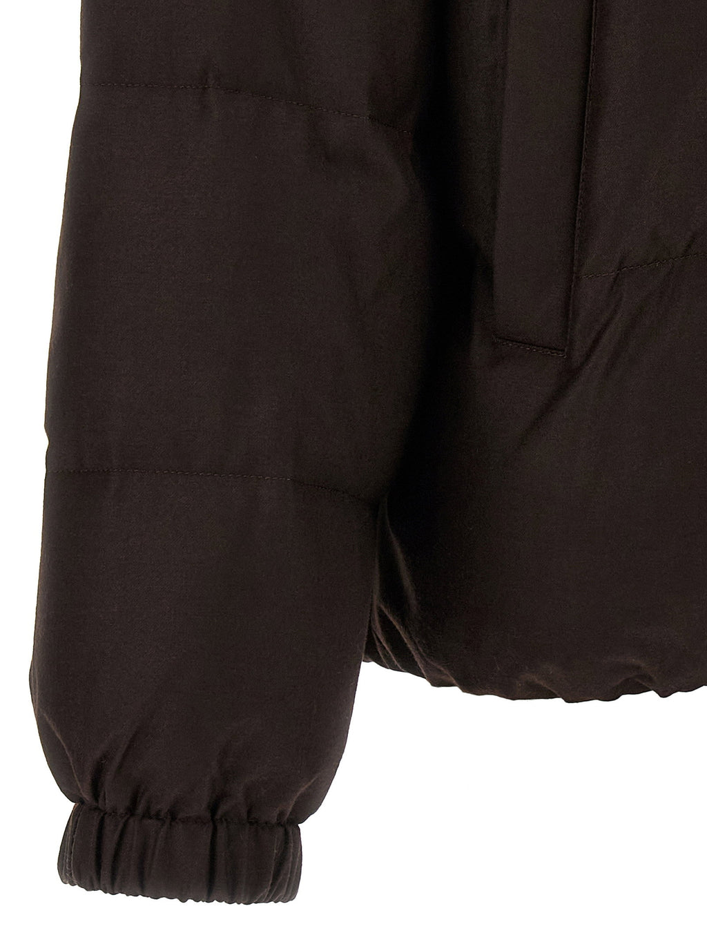 Yves Salomon Flannel Down Jacket With Mittens