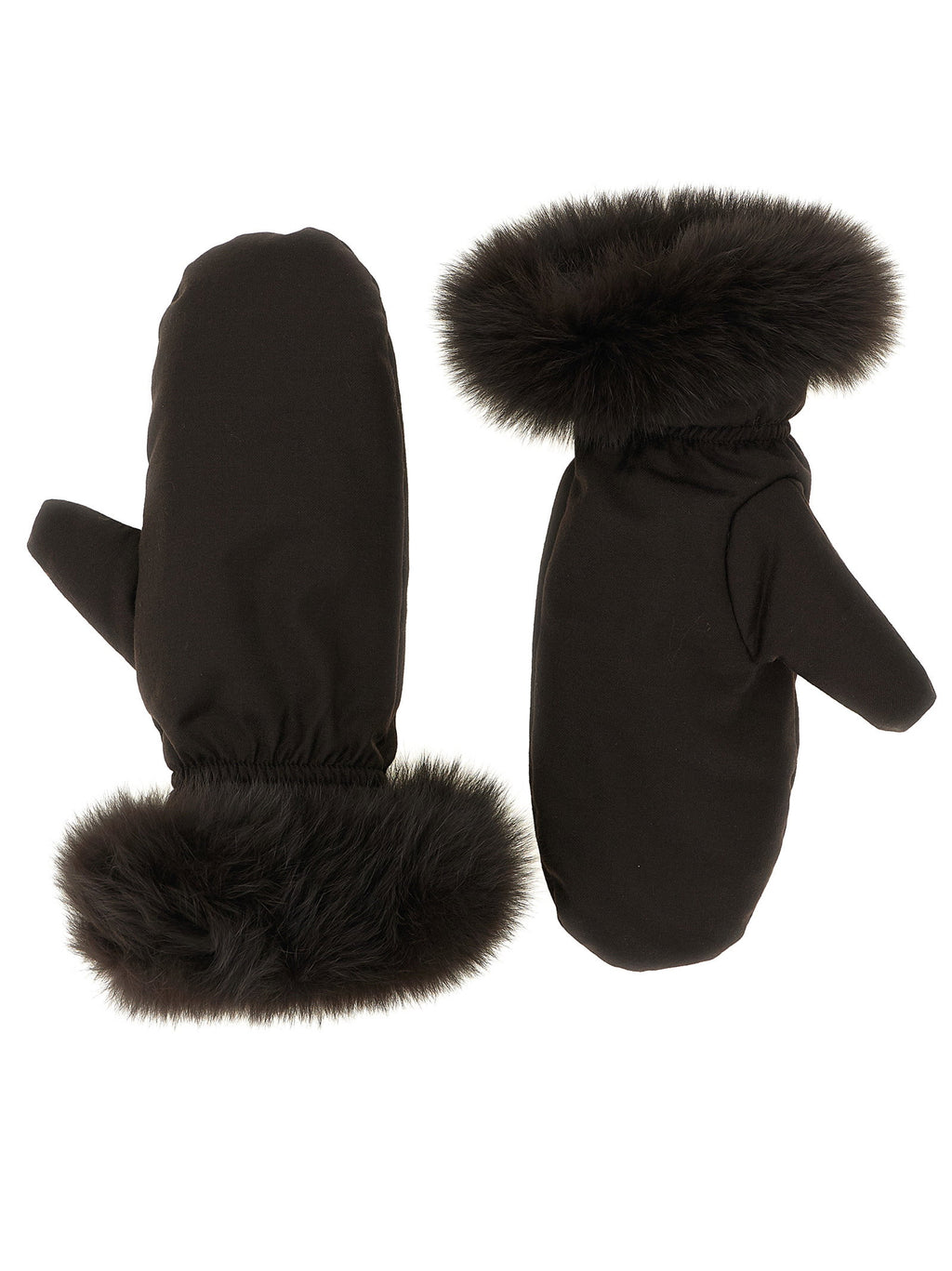 Yves Salomon Flannel Down Jacket With Mittens