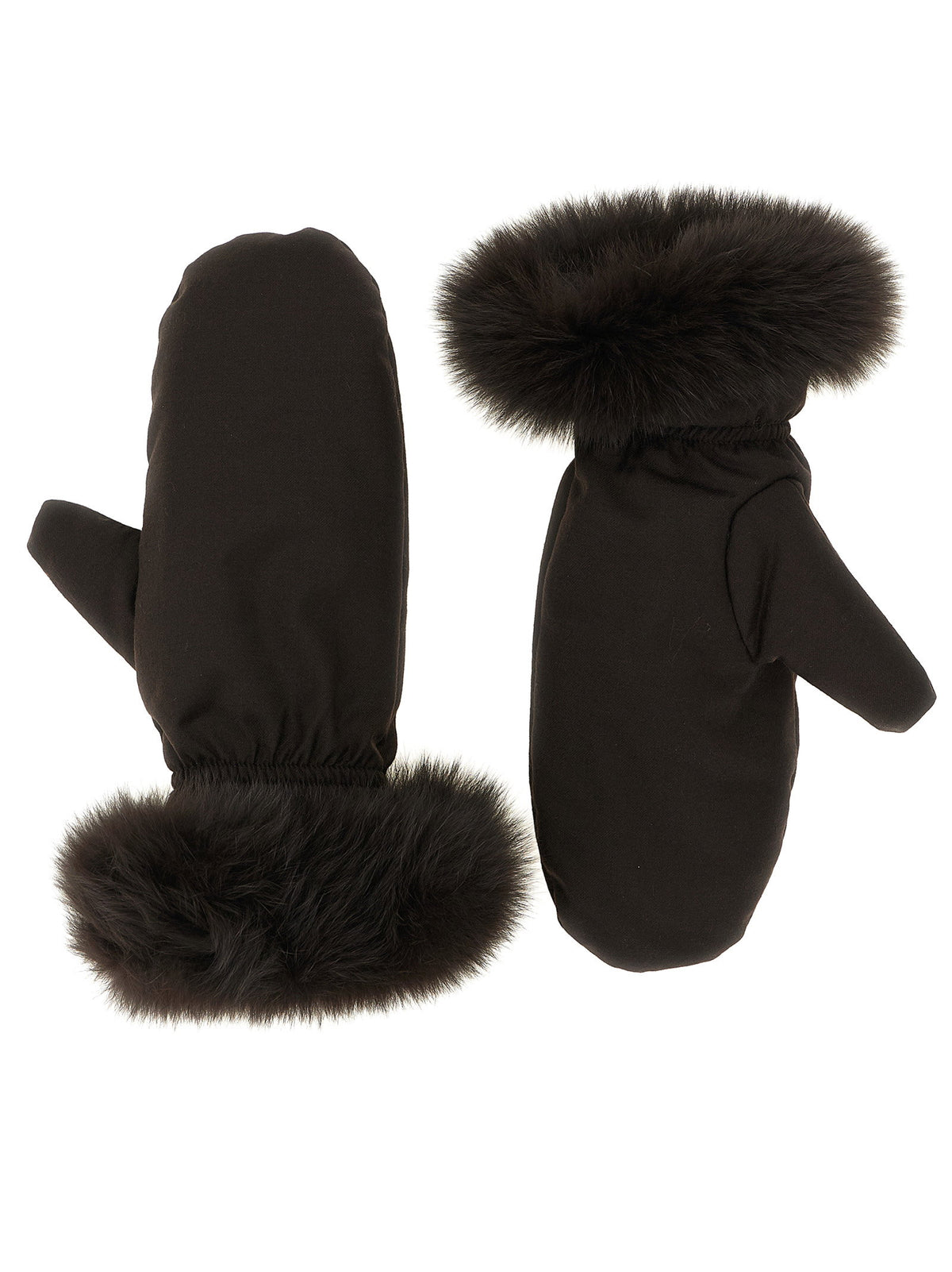 Yves Salomon Flannel Down Jacket With Mittens