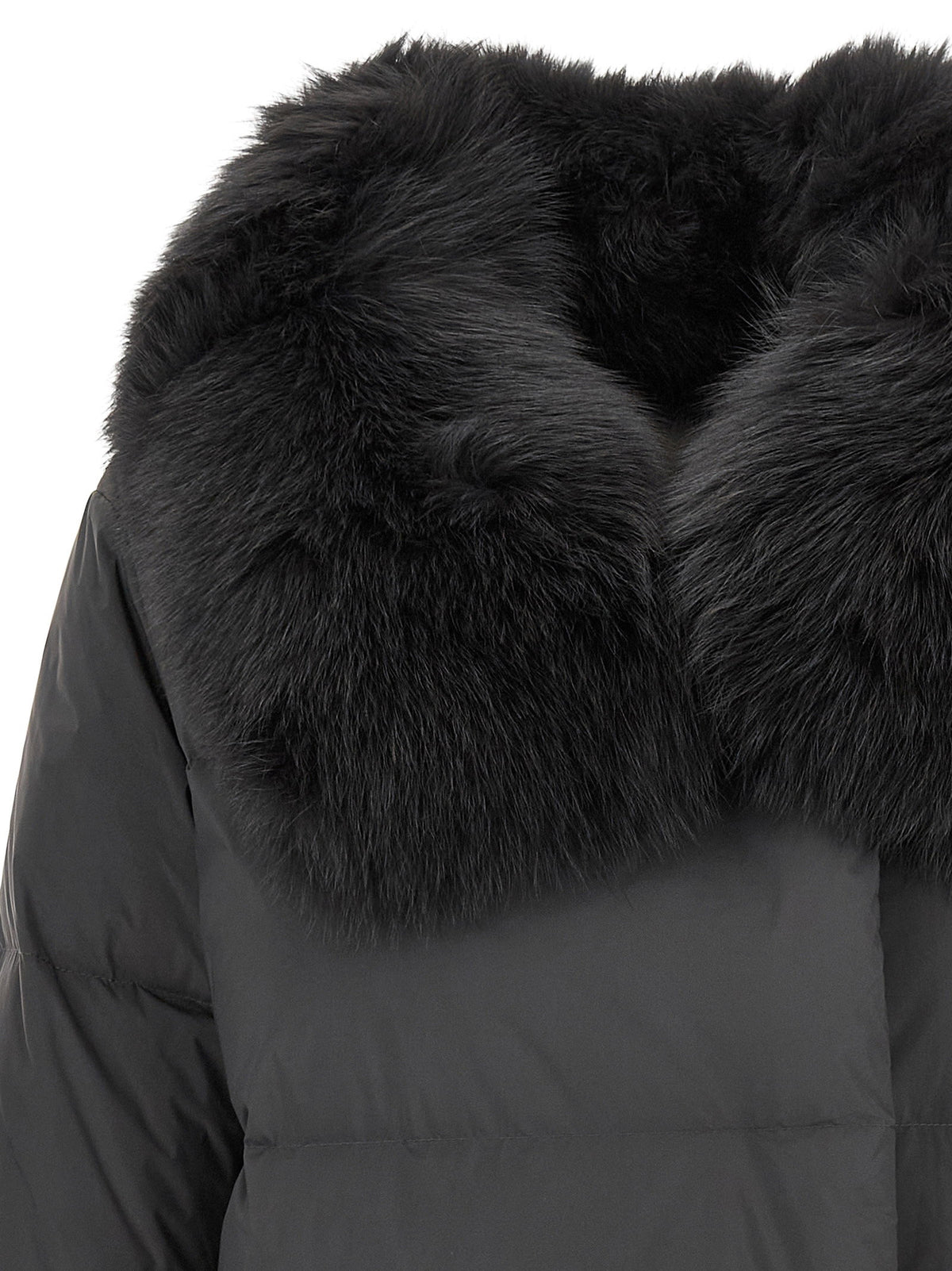 Army Yves Salomon Coat With Mittens