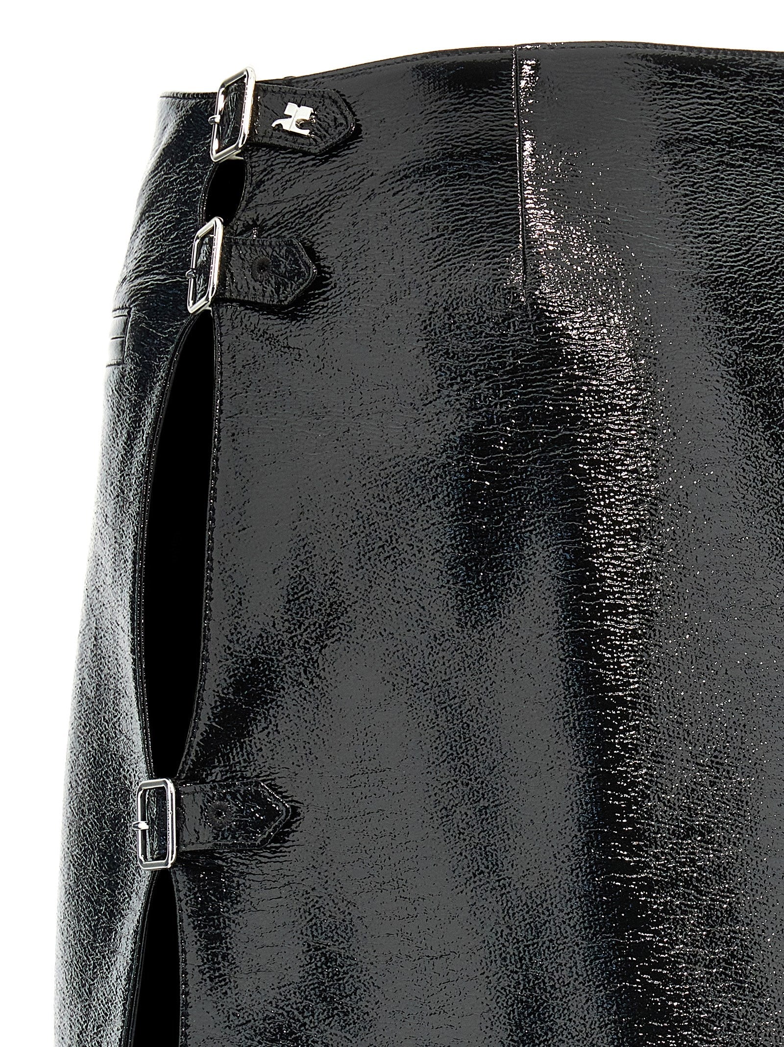 Courreges Mini Multi Sangle Vinyl Skirt