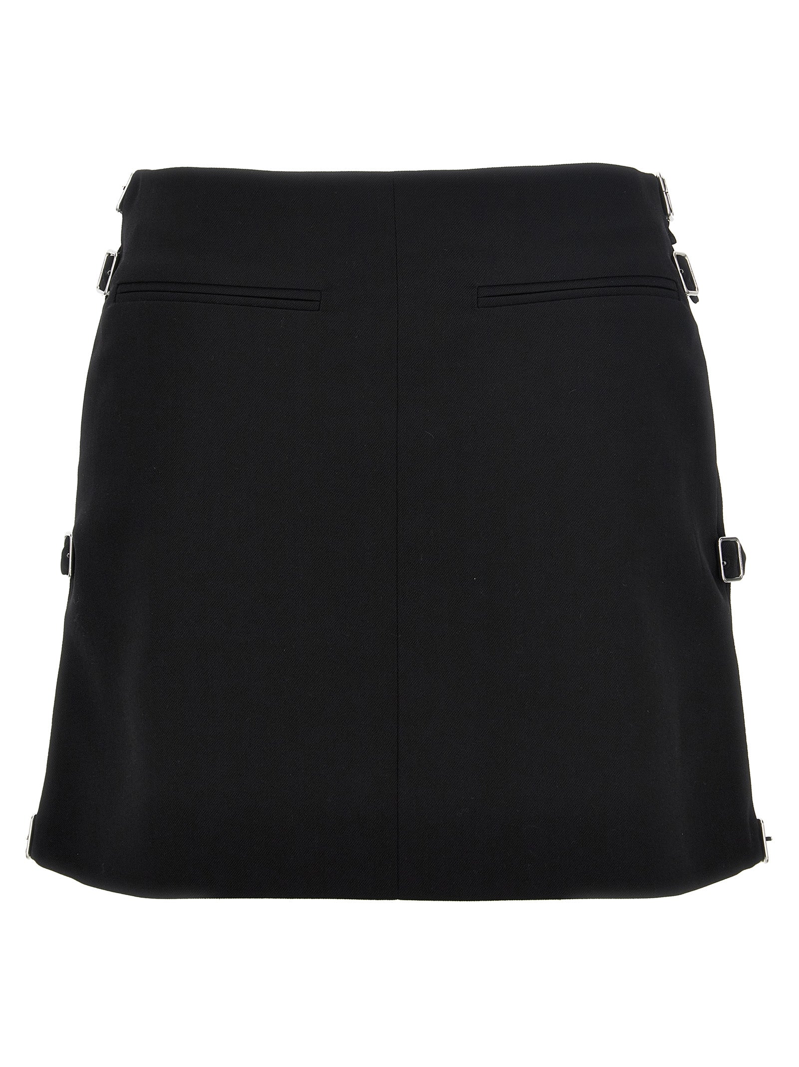 Courreges Multi Sangle Wool Mini Skirt