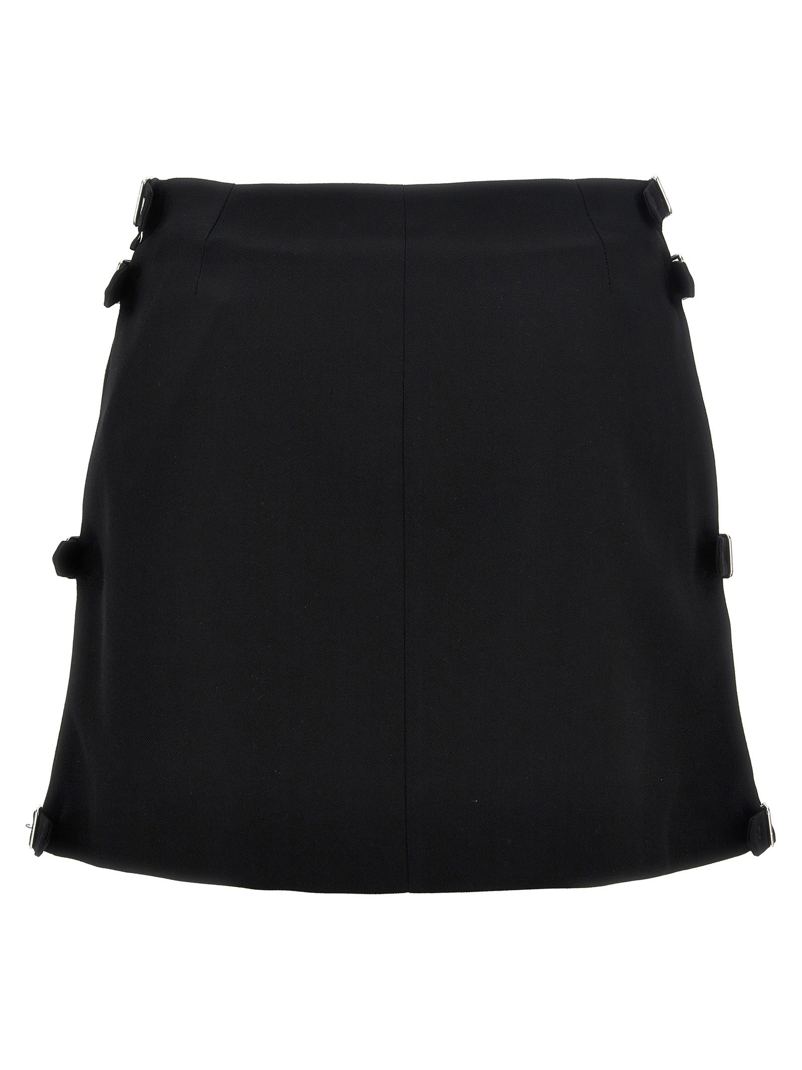 Courreges Multi Sangle Wool Mini Skirt