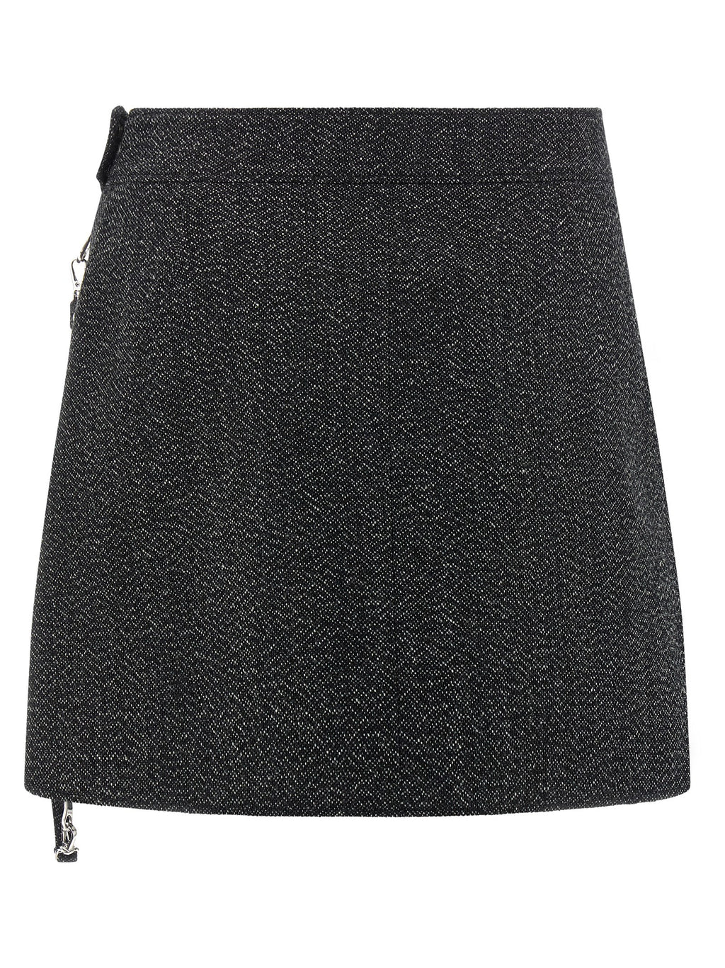 Courreges Zipped Caviar Mini Skirt