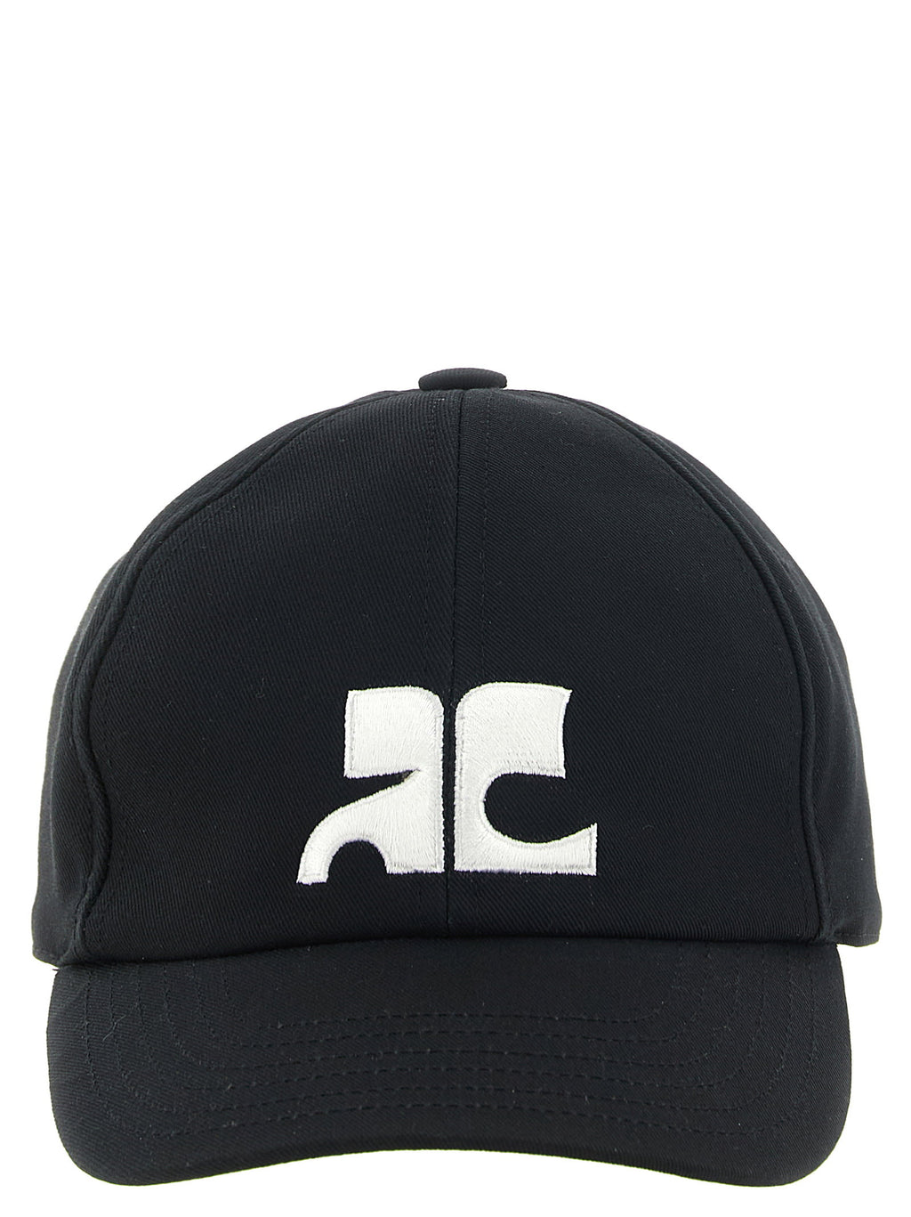 Courreges Ac Logo Cotton Cap Hat
